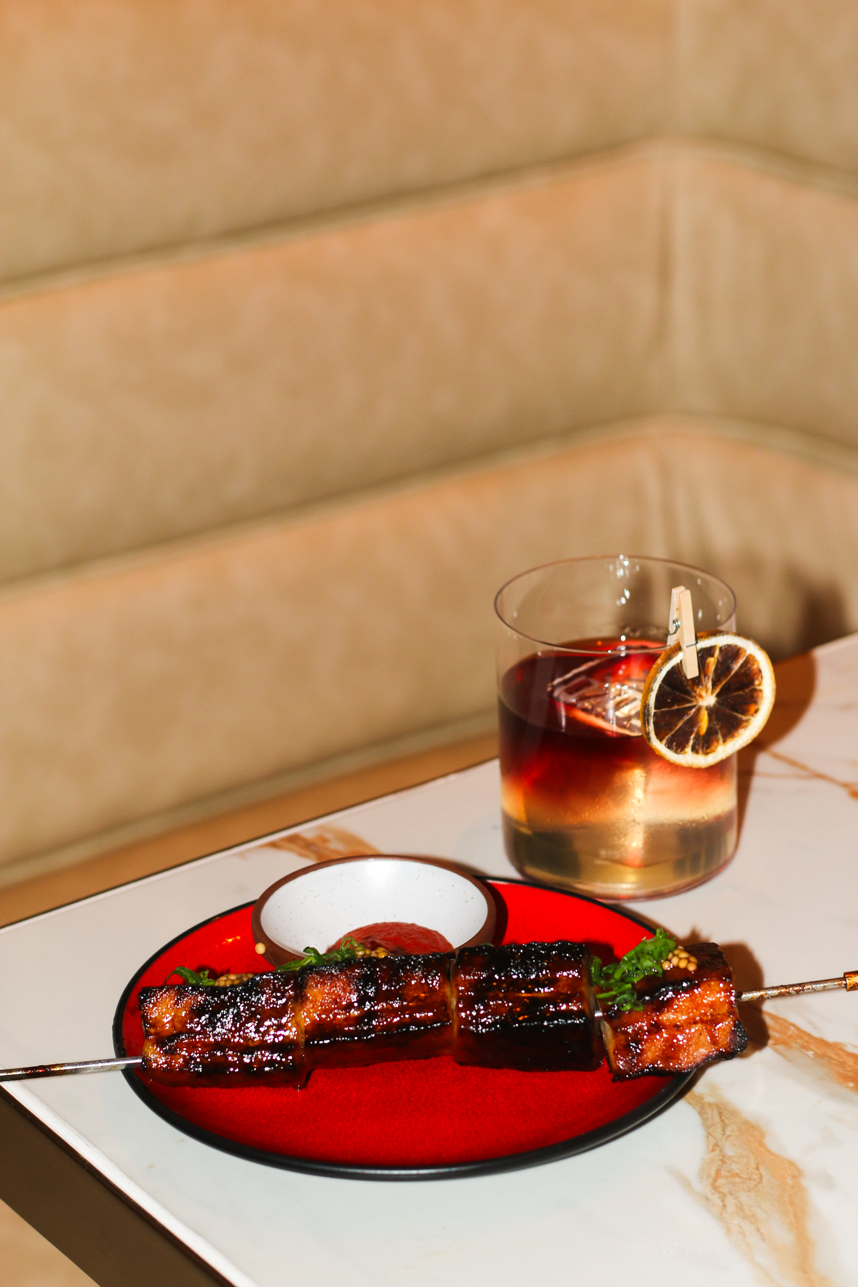 a plate of food on a table
