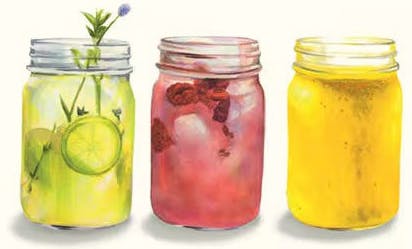 a glass of orange juice