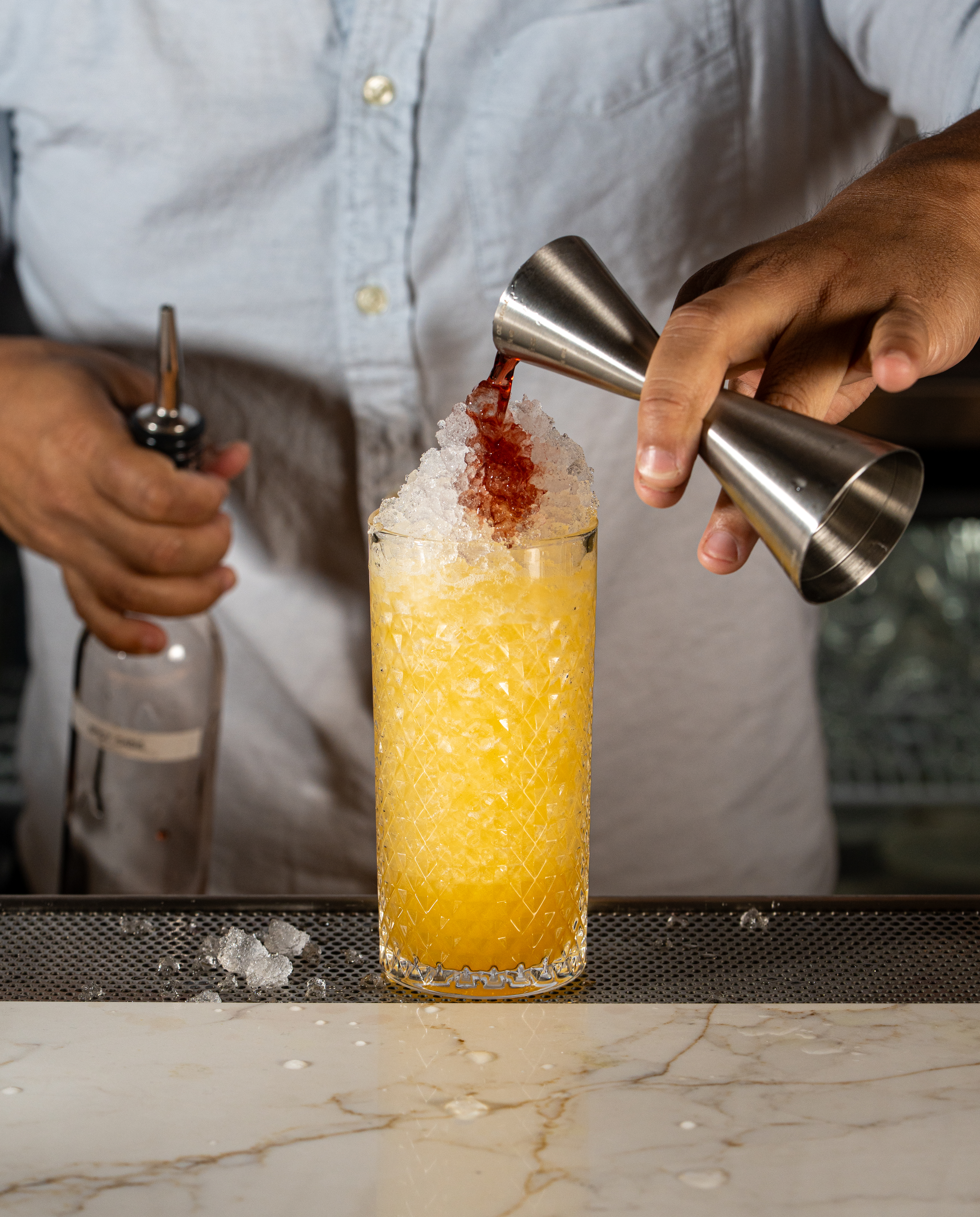 a close up of a drink