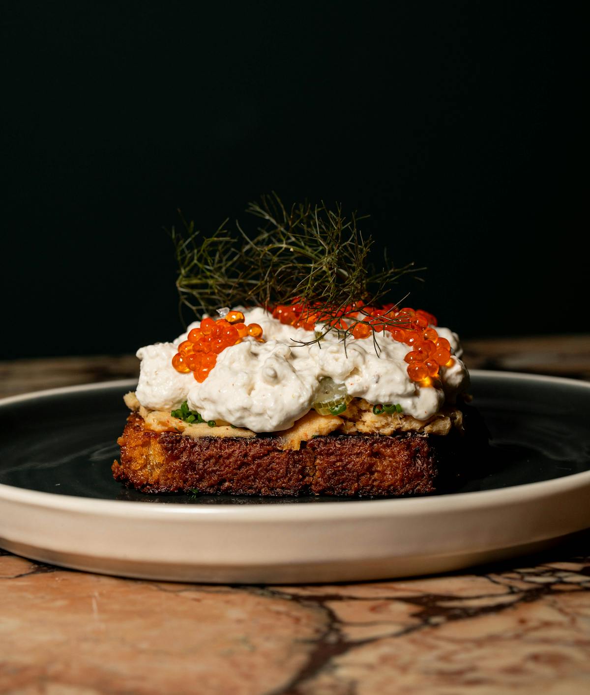 a close up of food
