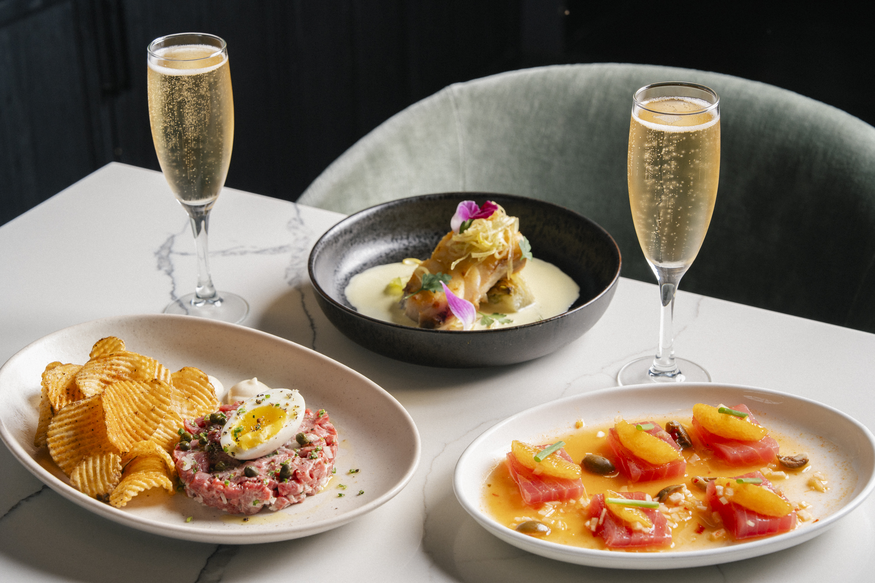 a plate of food on a table