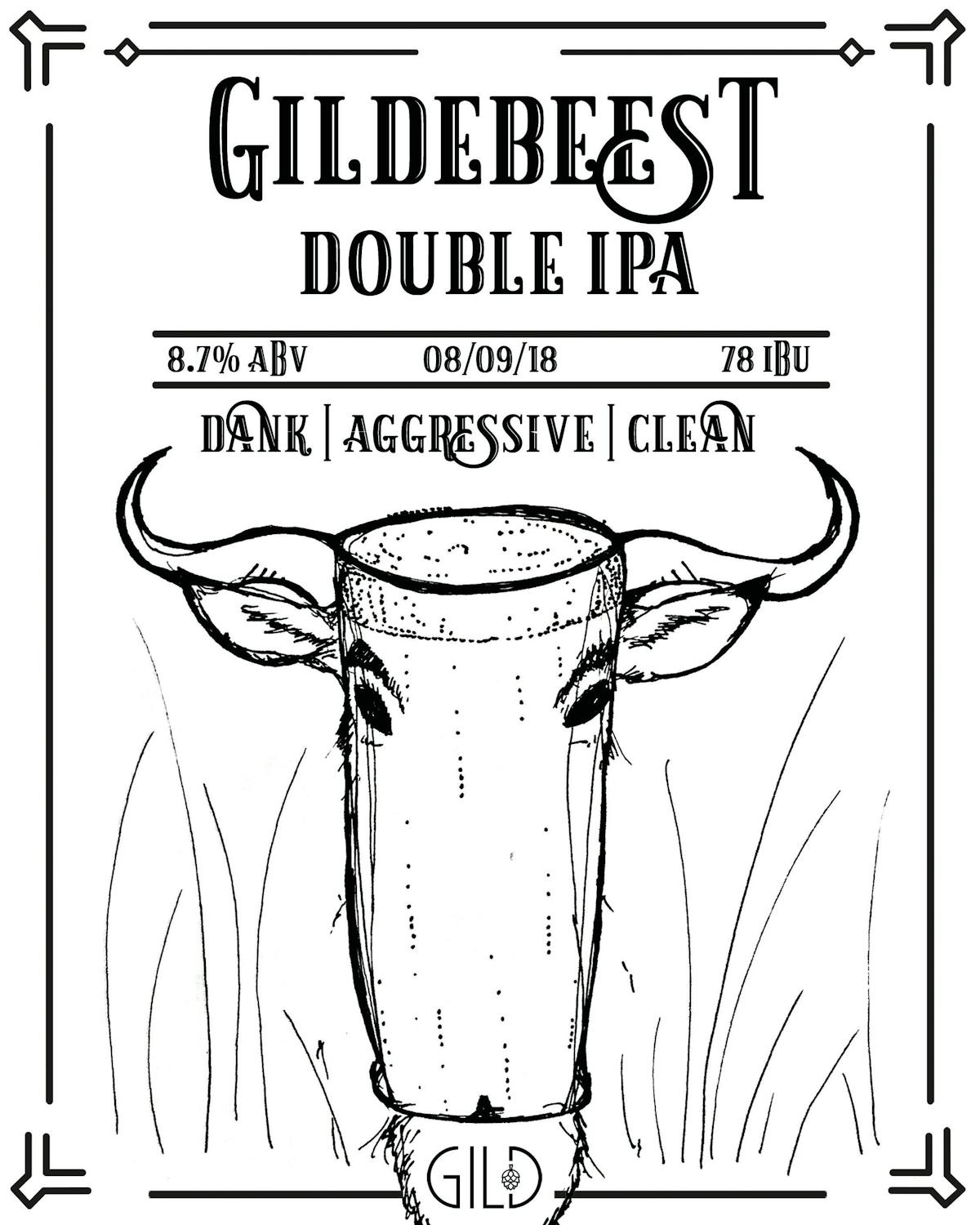 Gildebeest horn cup logo