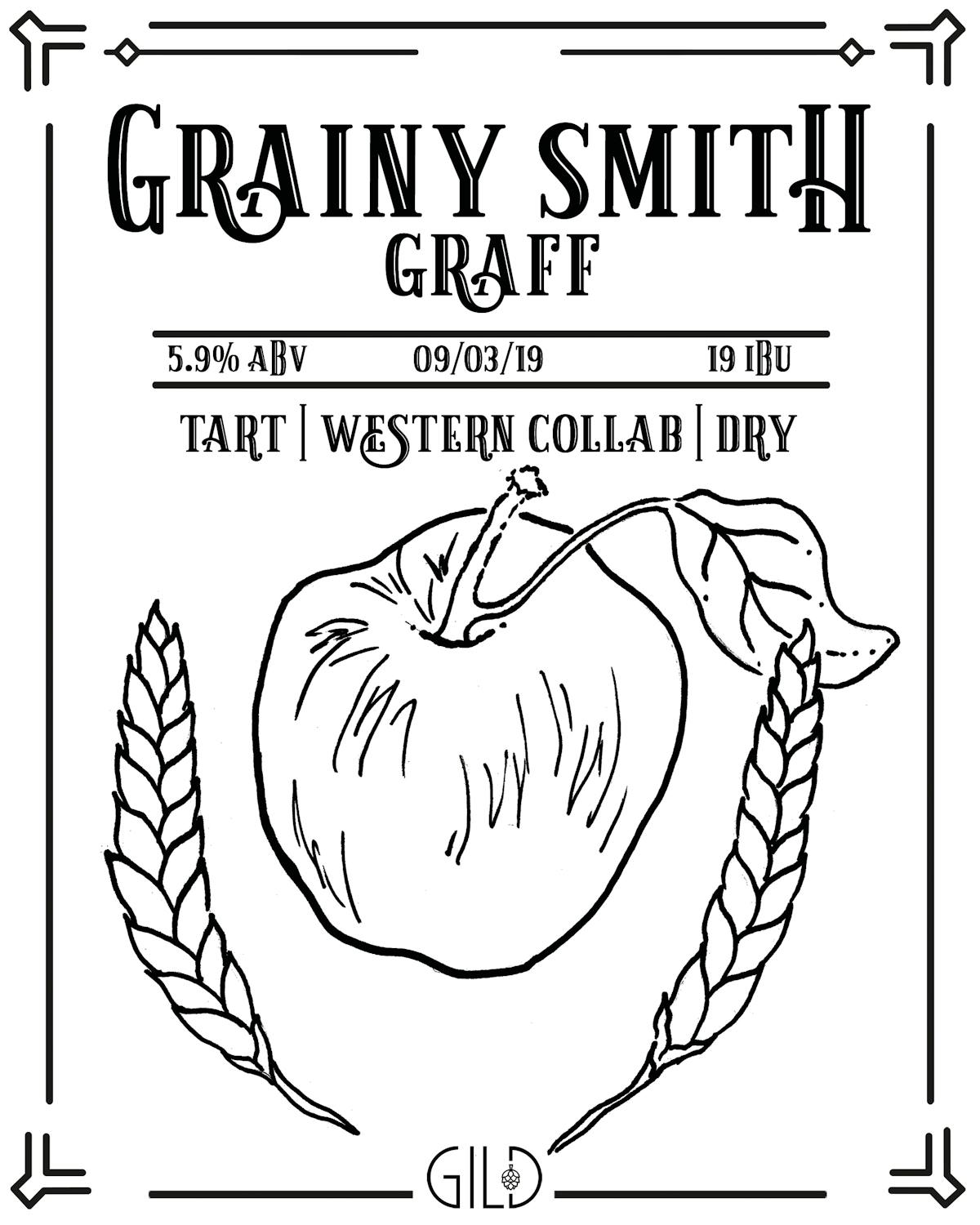 Grainy Smith apple logo