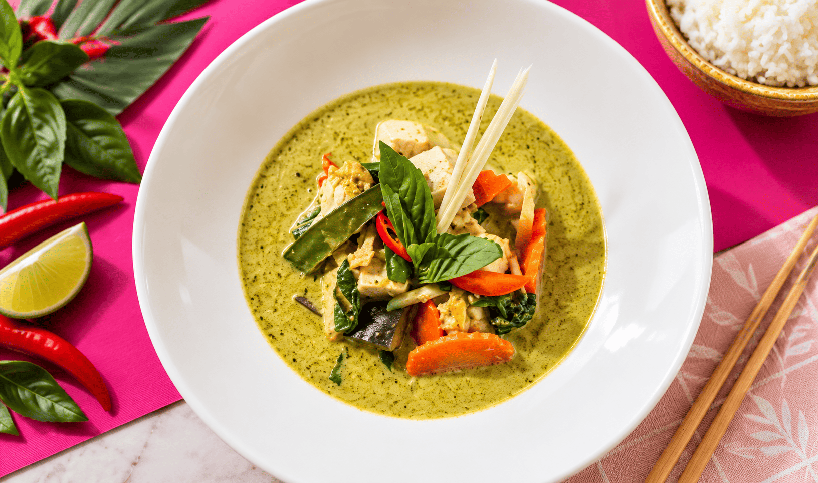 Thai Green Curry Dubai - Fuchsia 