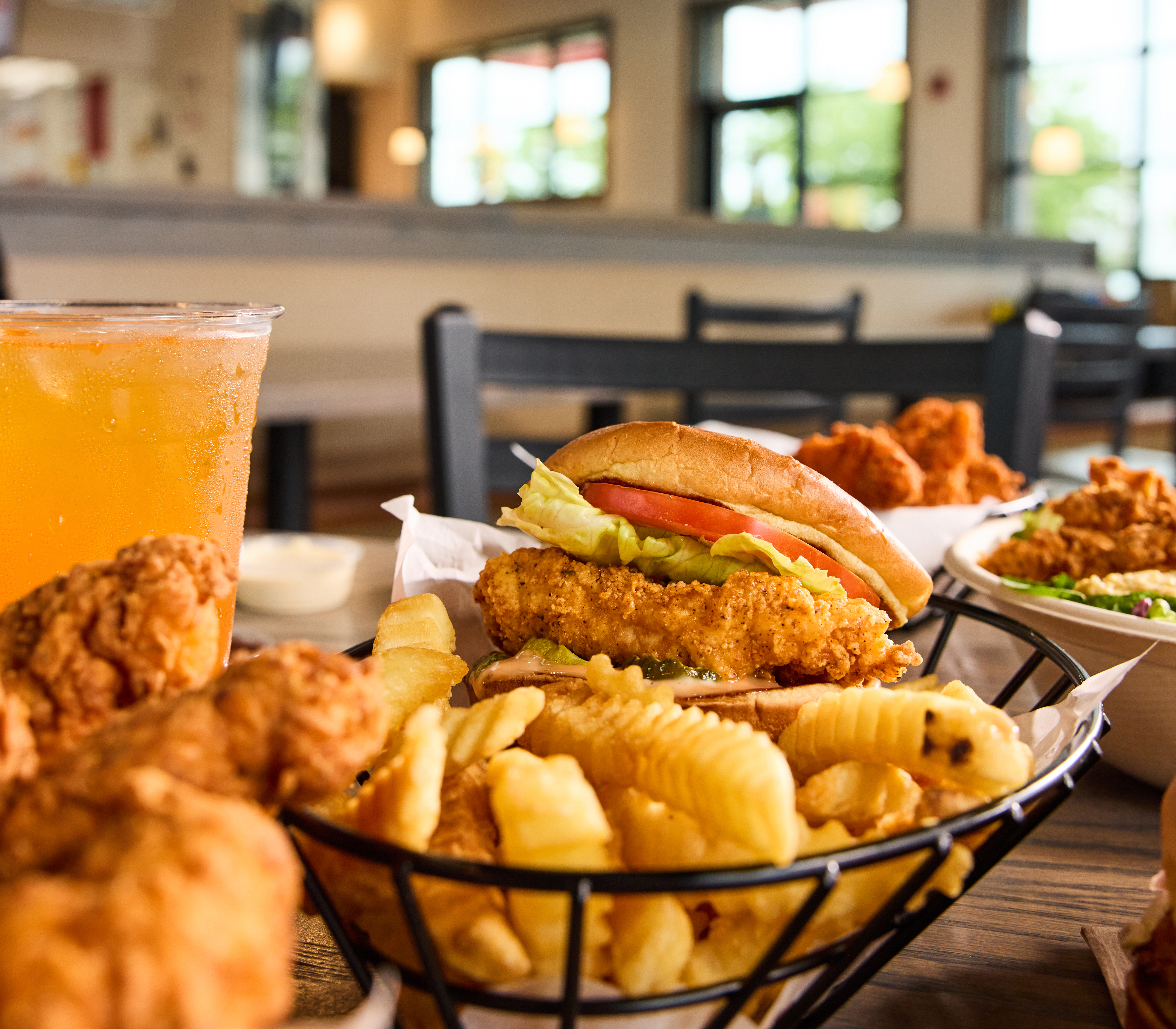 a table full of food