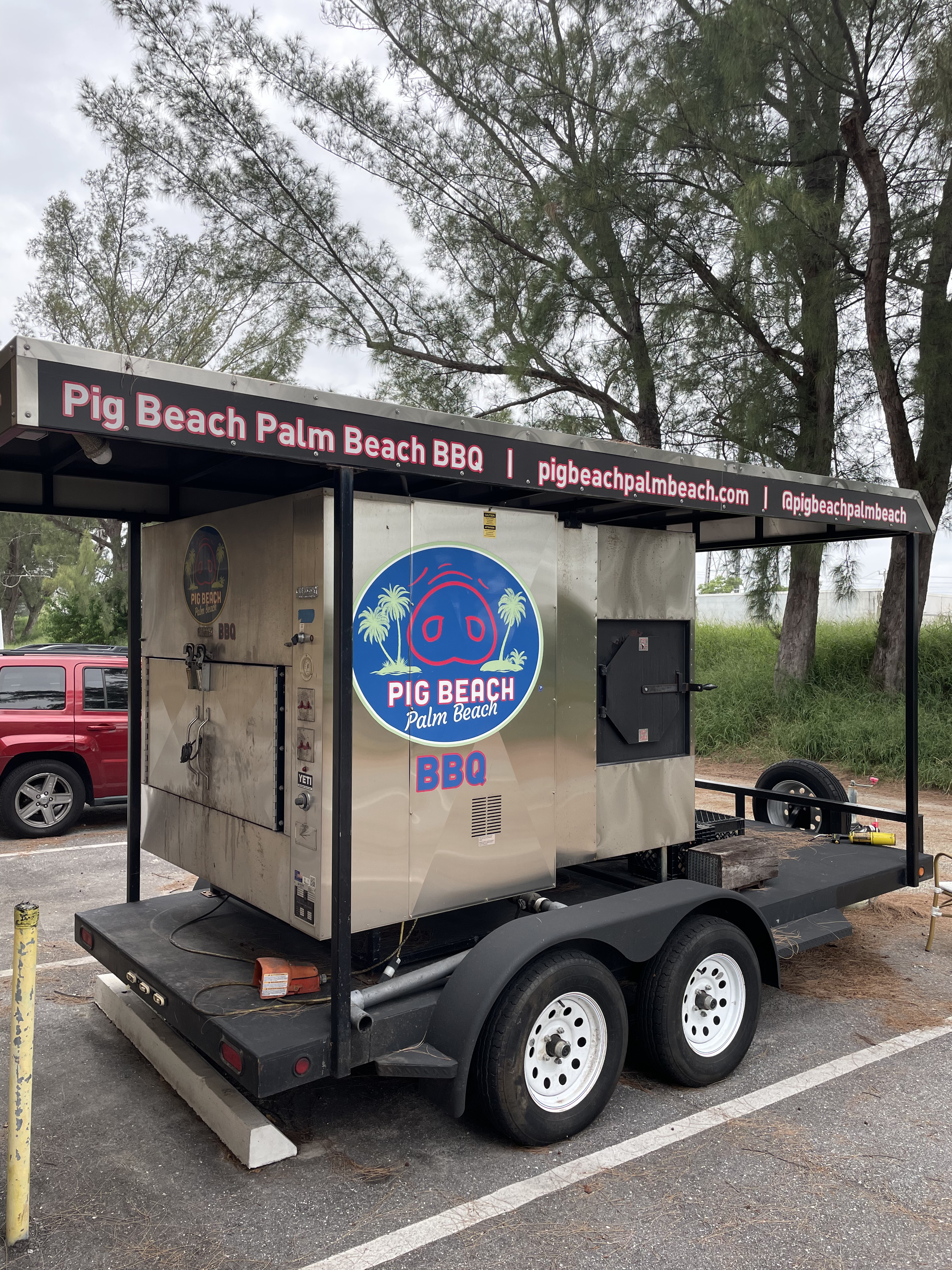 a BBQ food truck