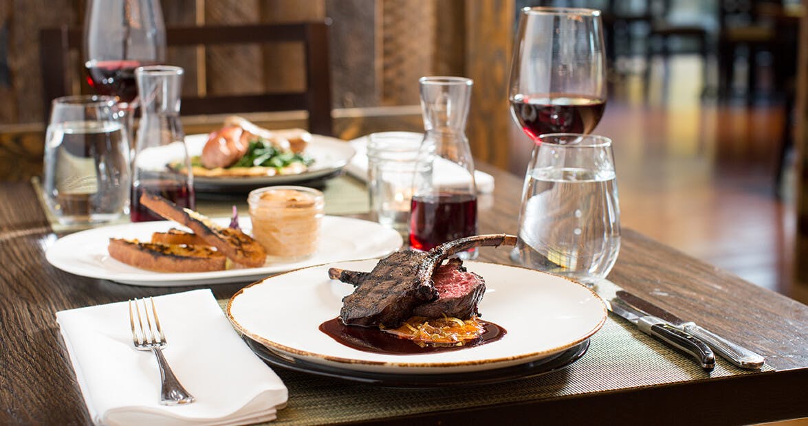 a plate of food on a table