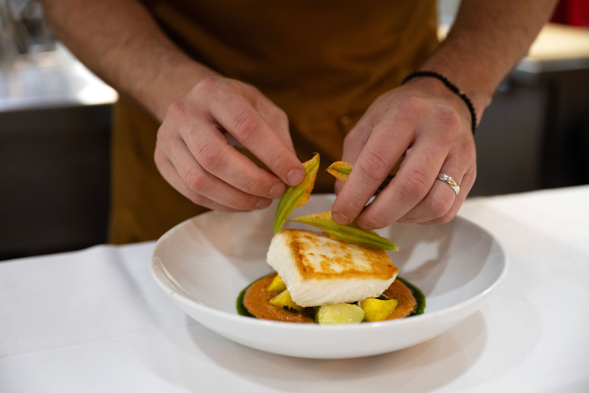 a close up of food