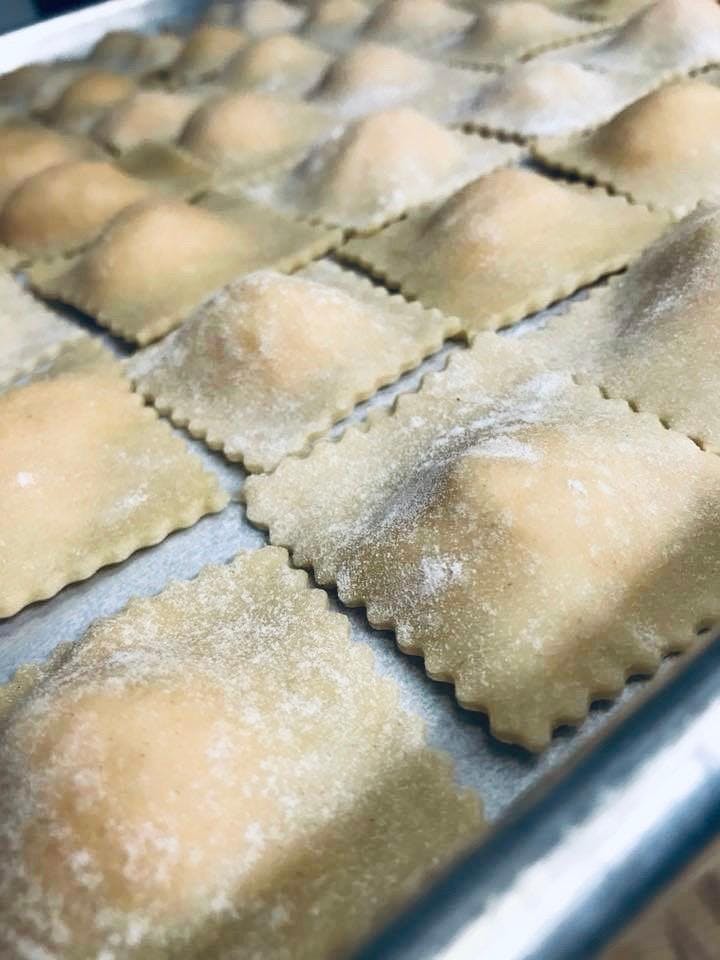 a close up of food