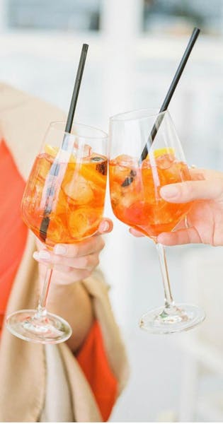 a glass of wine