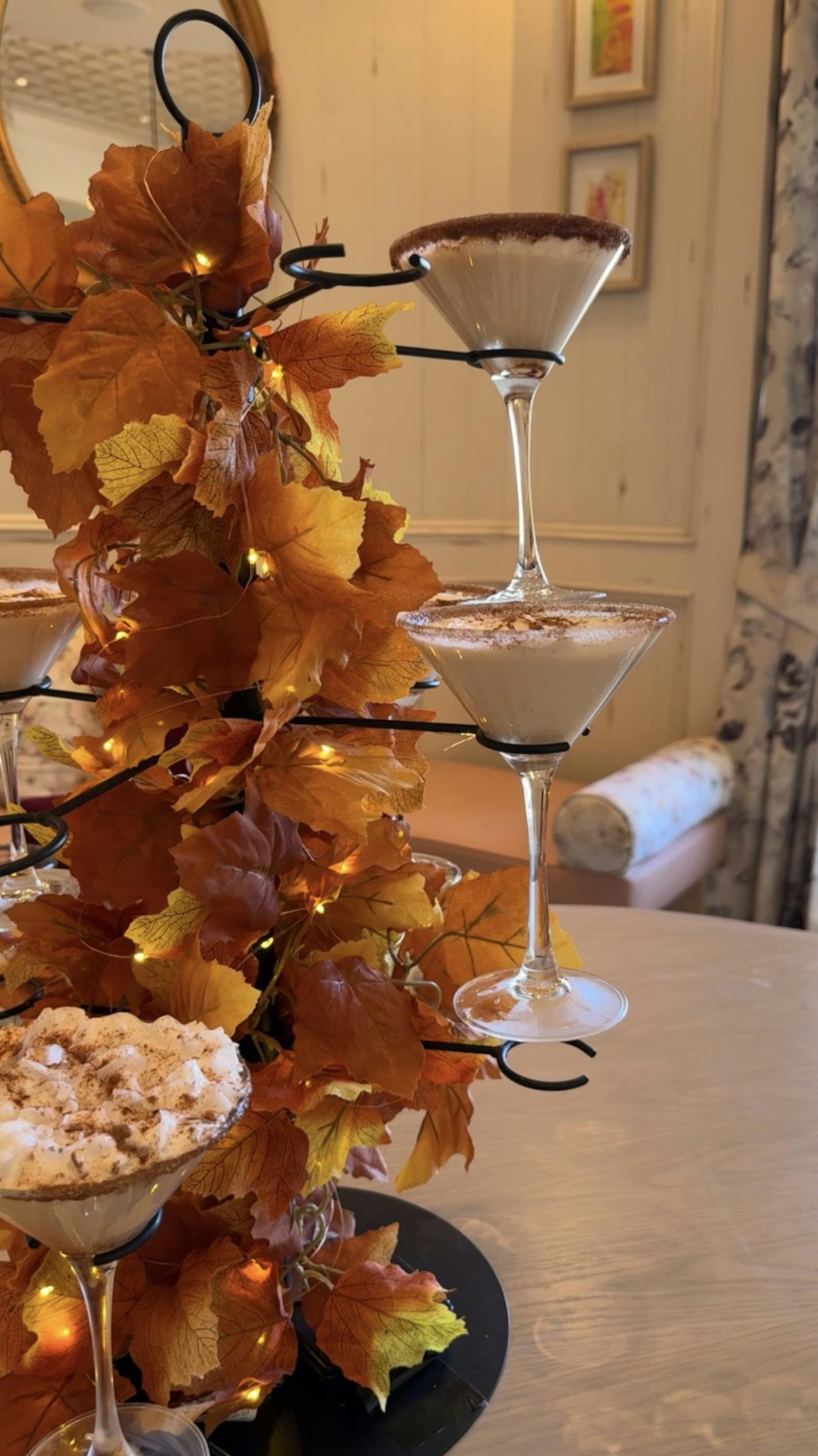 fall spiced pumpking martini tree at this henderson italian restuarant