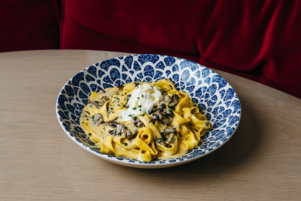 mushroom truffle tagliatelle for dinner in henderson at this henderson italian restuarant