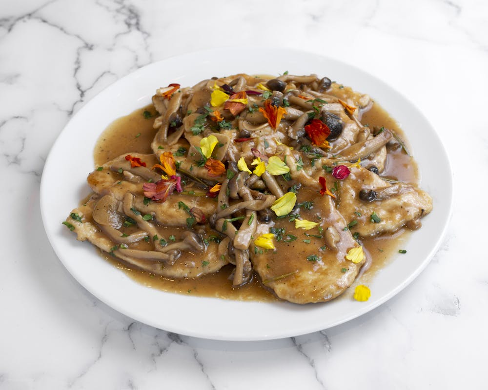 chicken marsala for date night entree at bottiglia cucina and enoteca