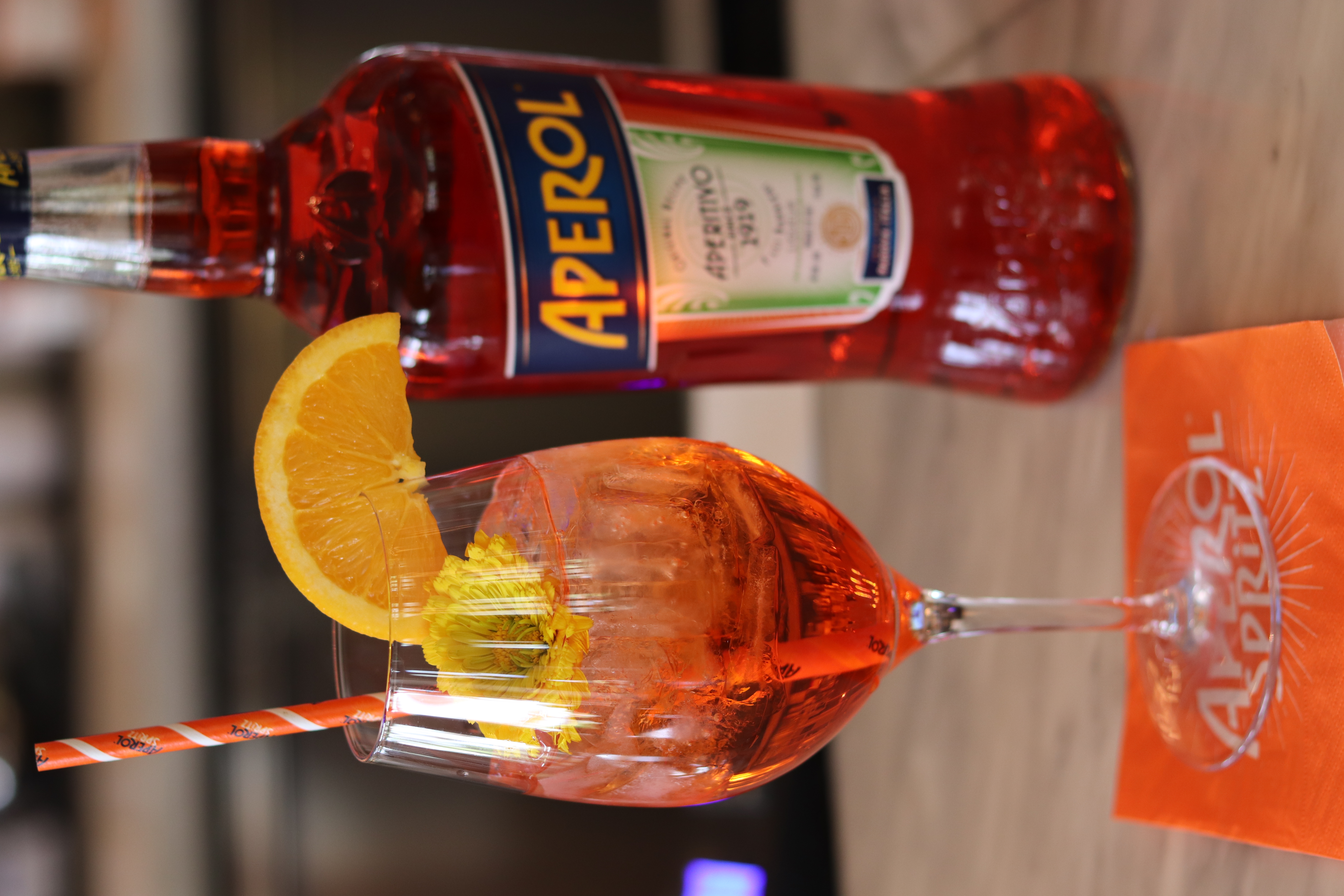 aperol spritz at this henderson italian restaurant for italian night