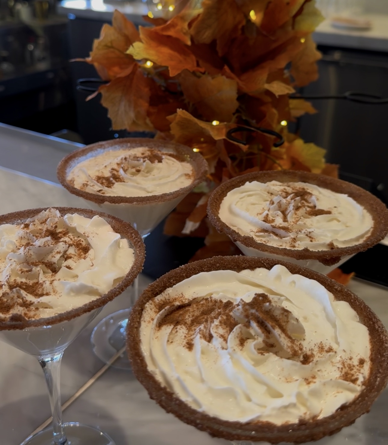 pumpkin spice martinis at this henderson italian restuarant for fall