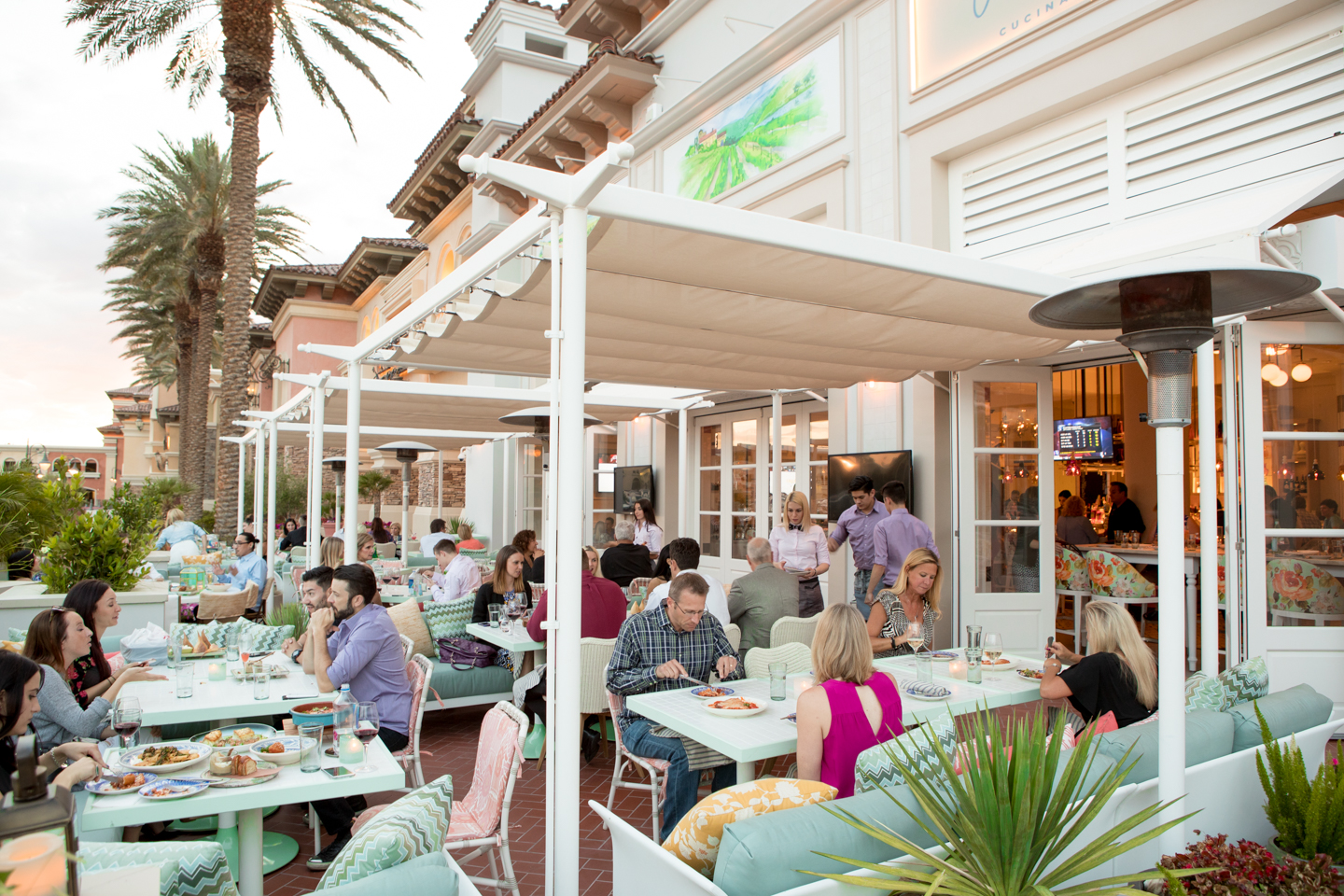 busy patio at bottiglia for patio launch in henderson