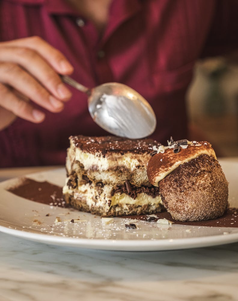 tiramasu dessert for two at the best date night at this italian restaurant green valley ranch