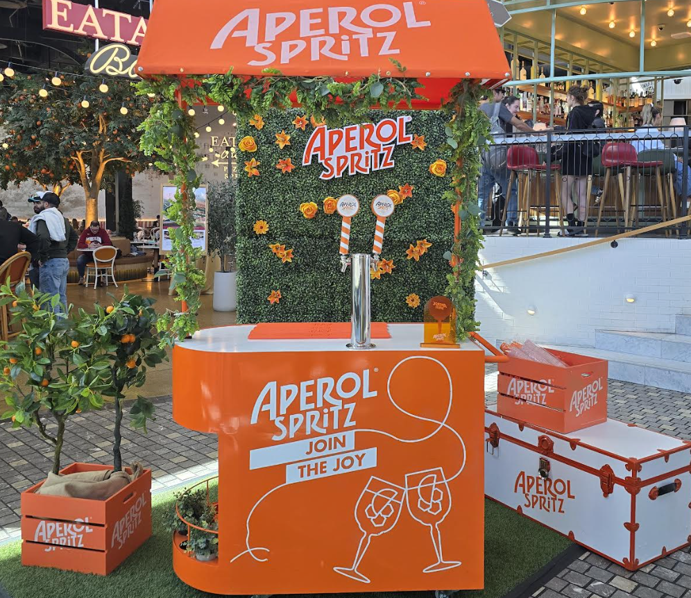 aperol vendor for patio season at this henderson italian