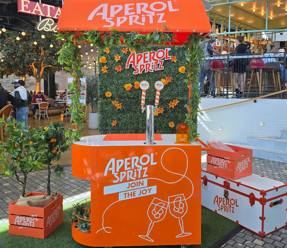 aperol vendor for patio season at this henderson italian