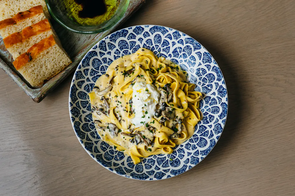 mushroom truffle pasta for dinner at this henderson italian