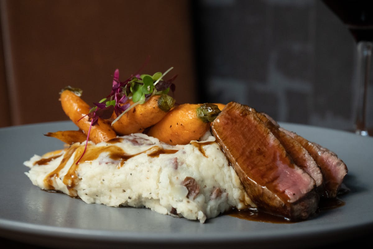 a plate of food on a table