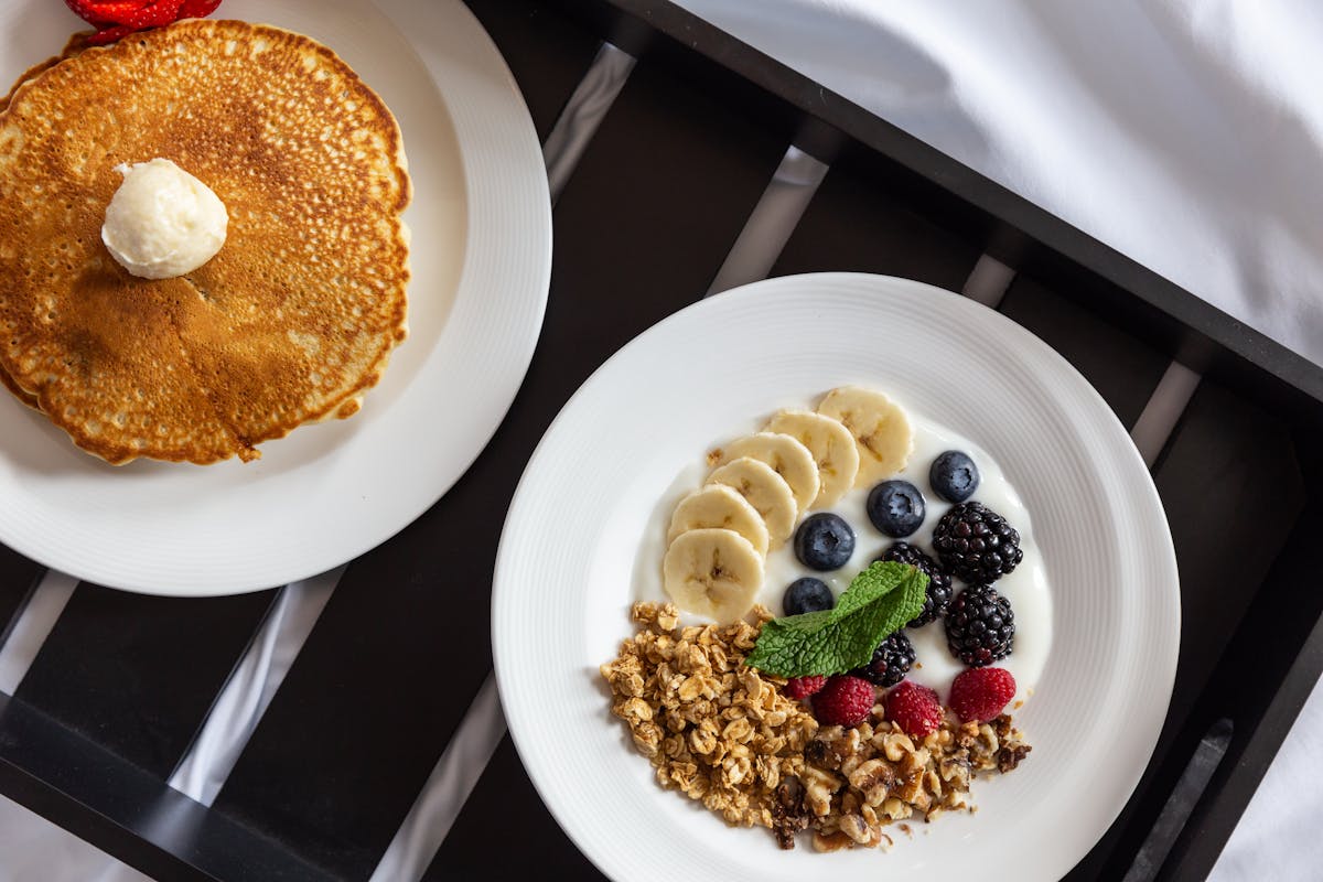 a plate of food on a table