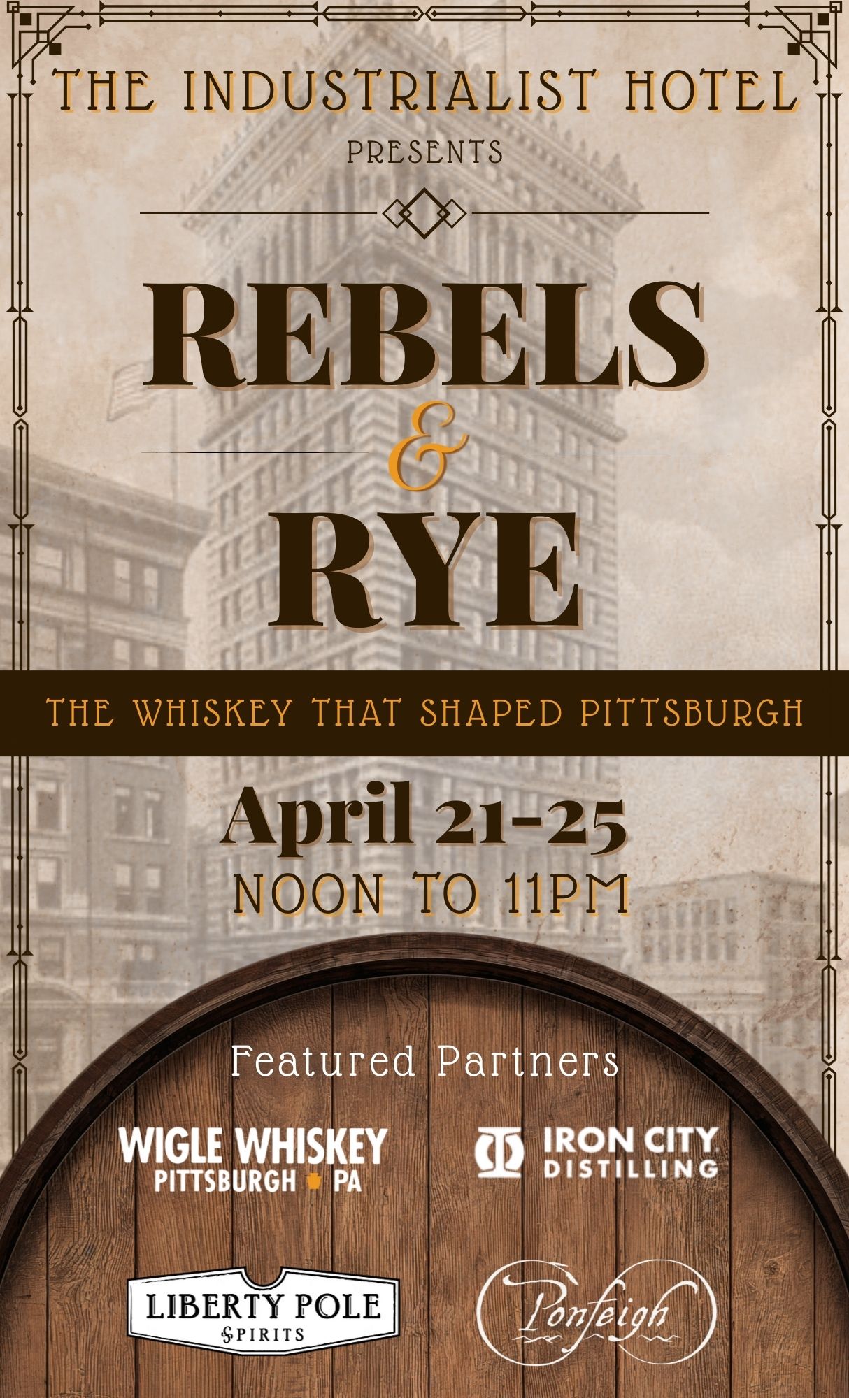 a poster of a whiskey barrel