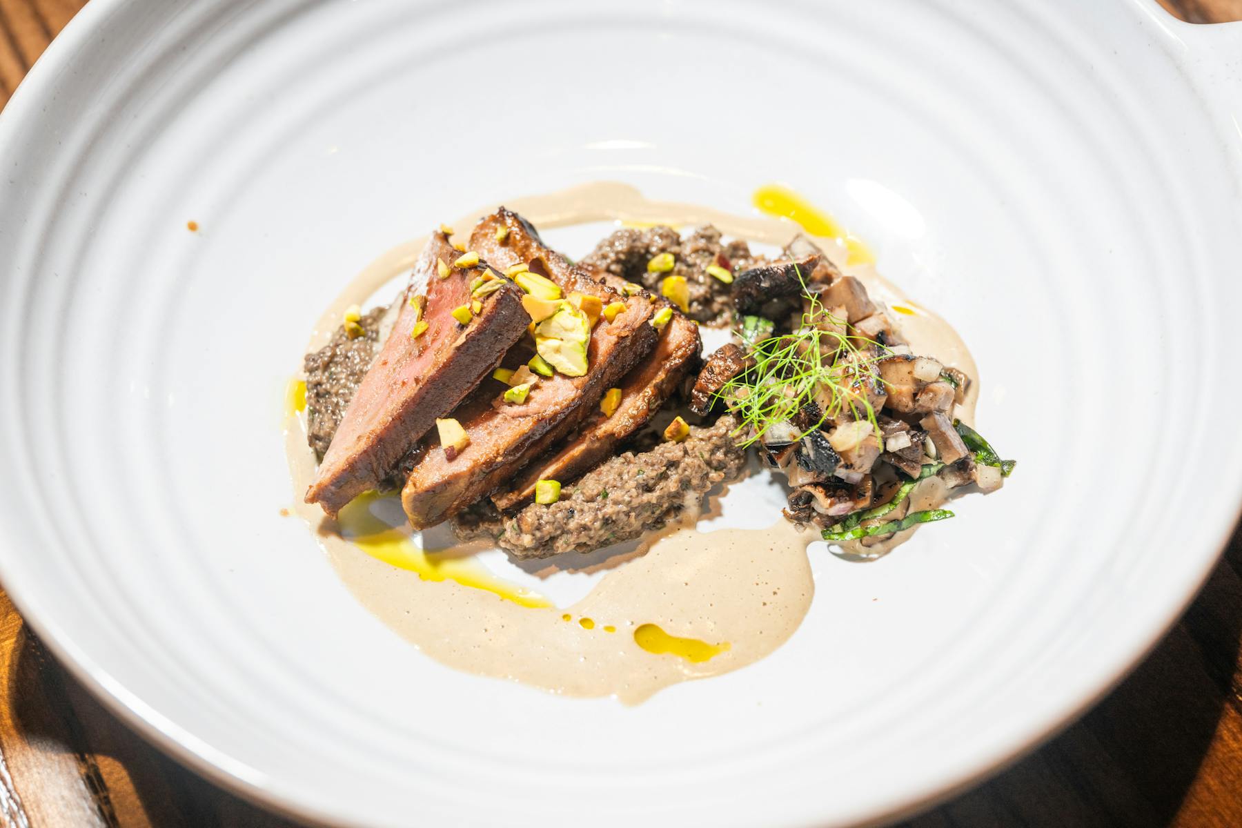 a plate of food on a table