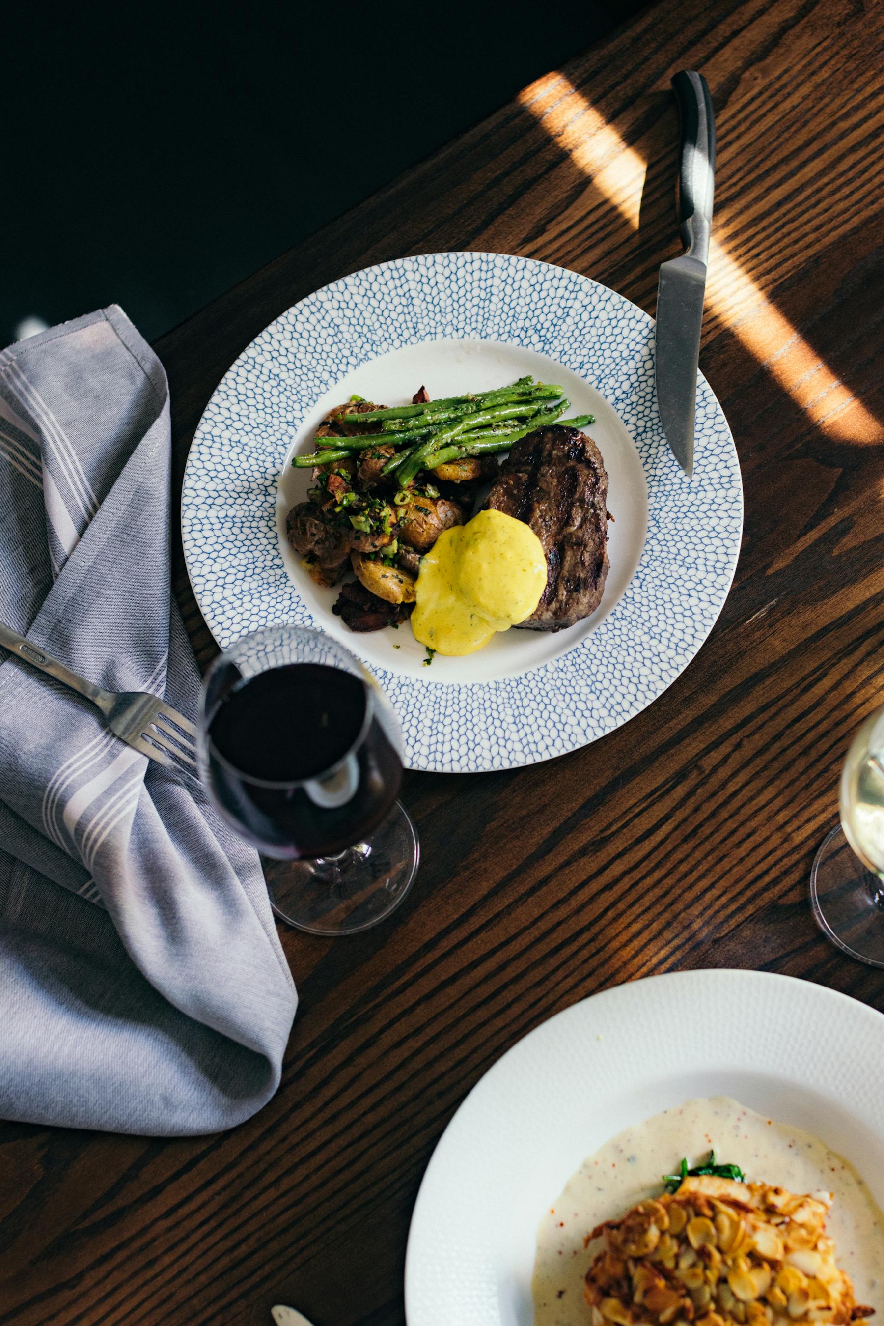 a plate of food on a table