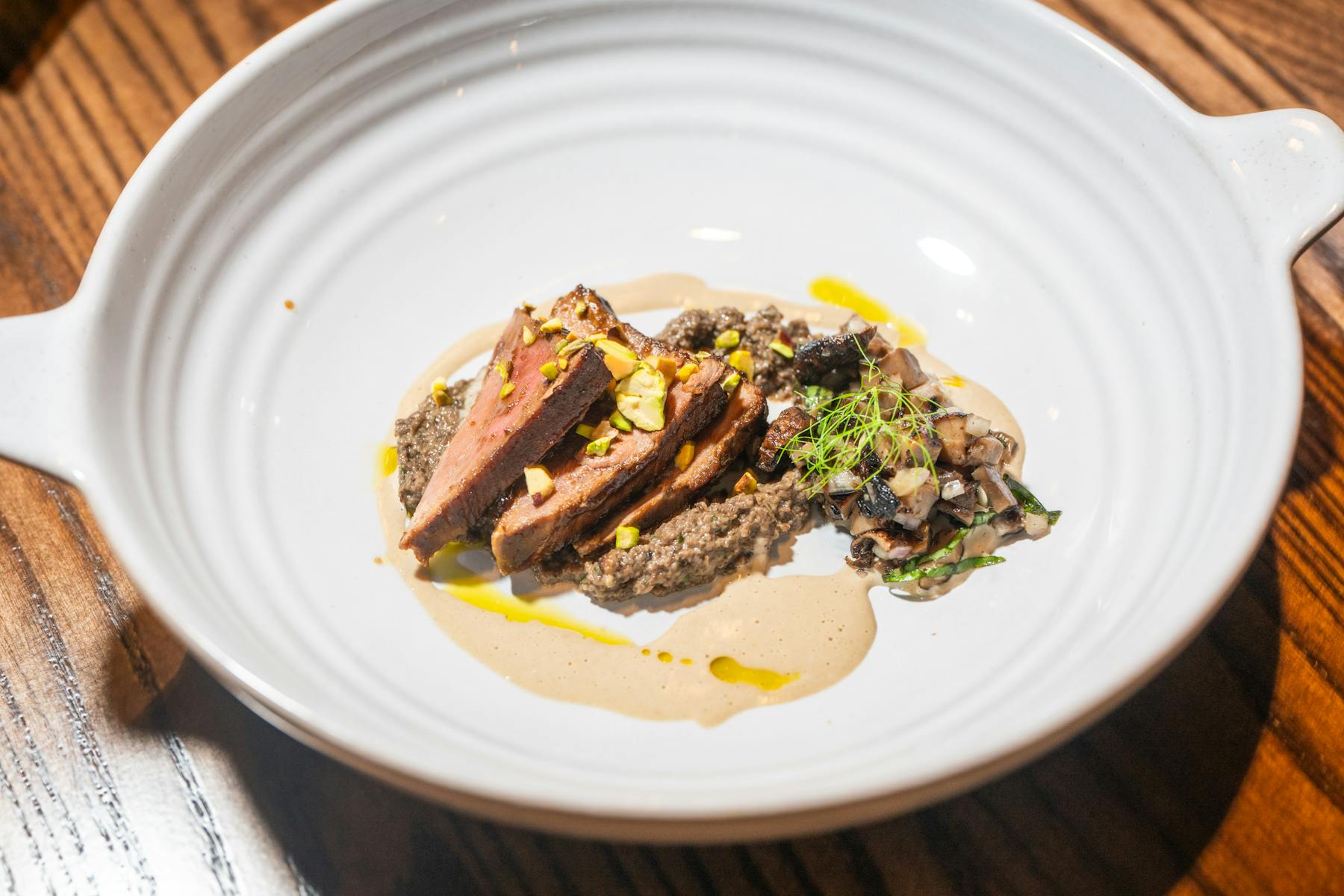 a plate of food on a table