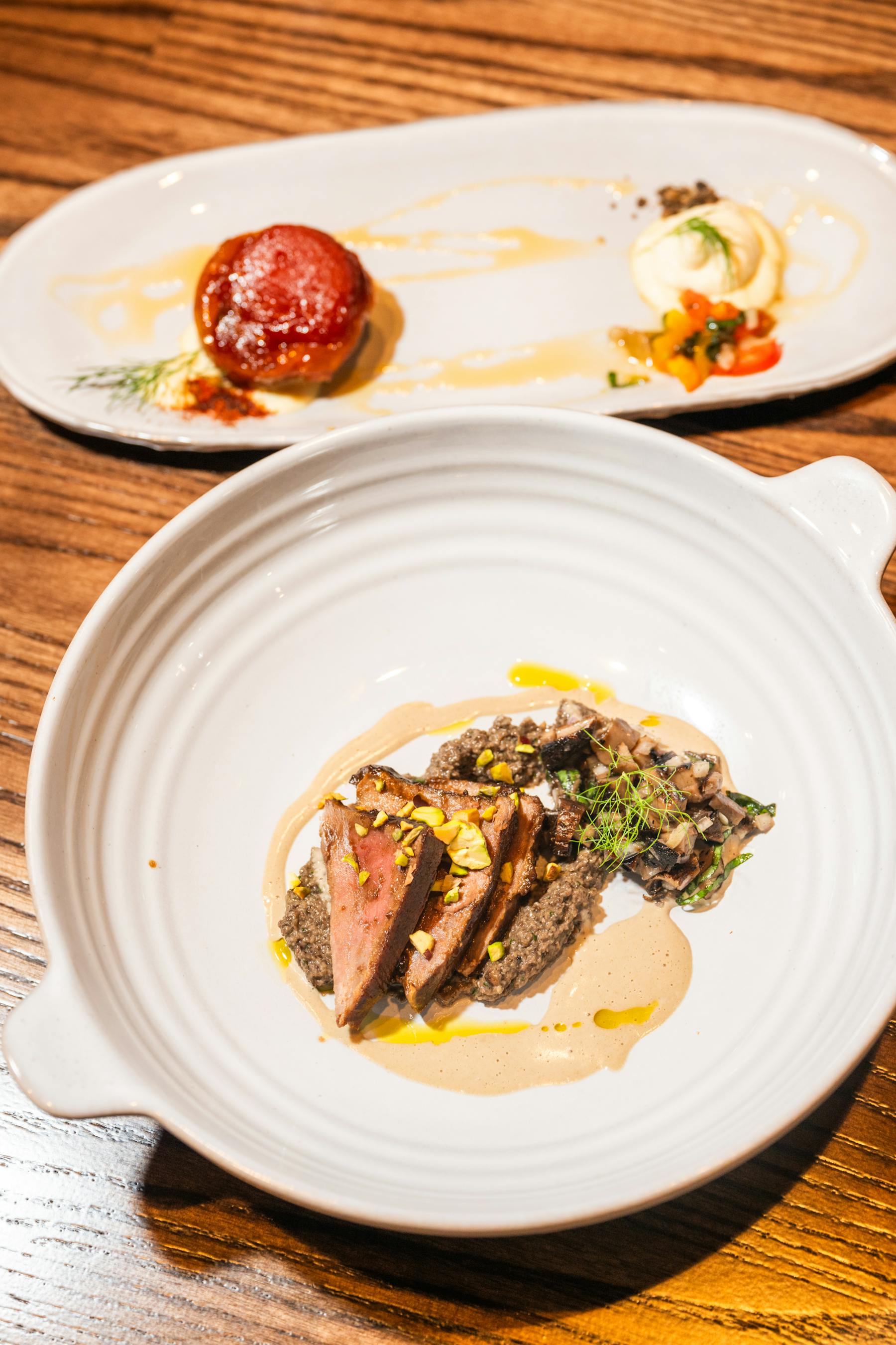 a plate of food on a table