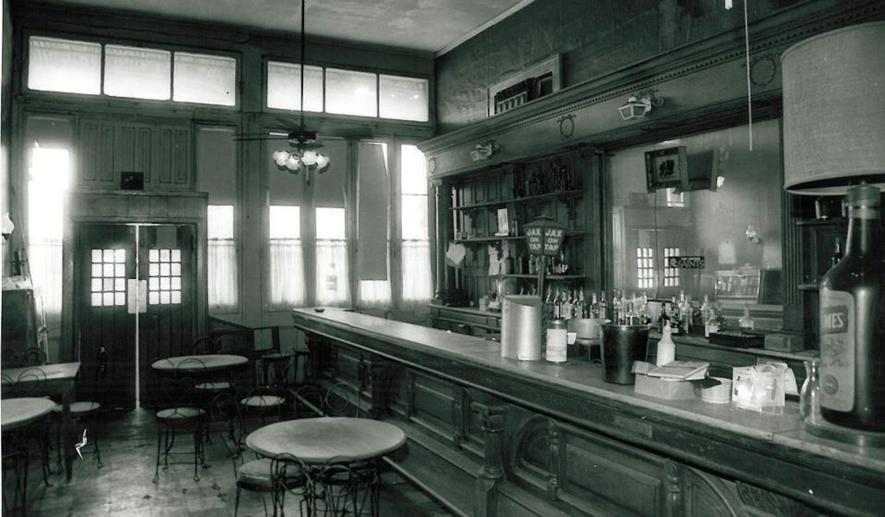 a kitchen with a large window