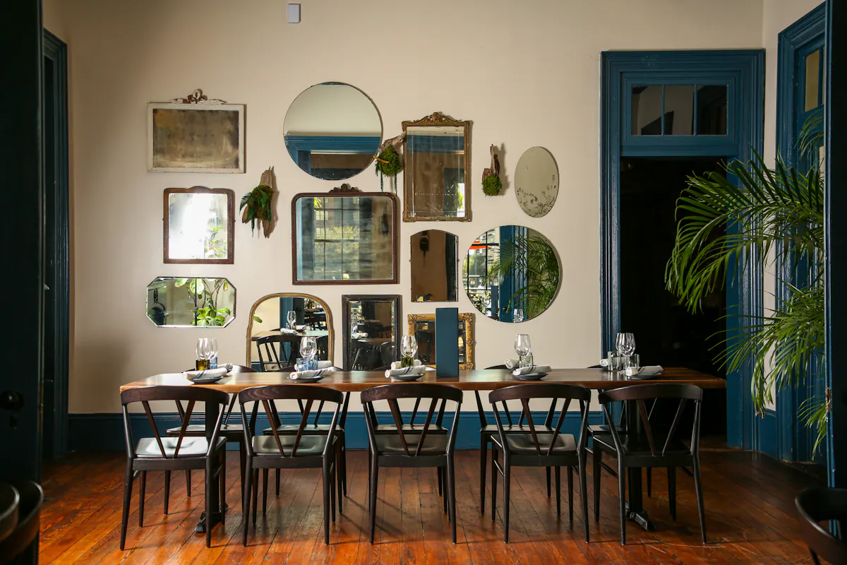 a dining room table