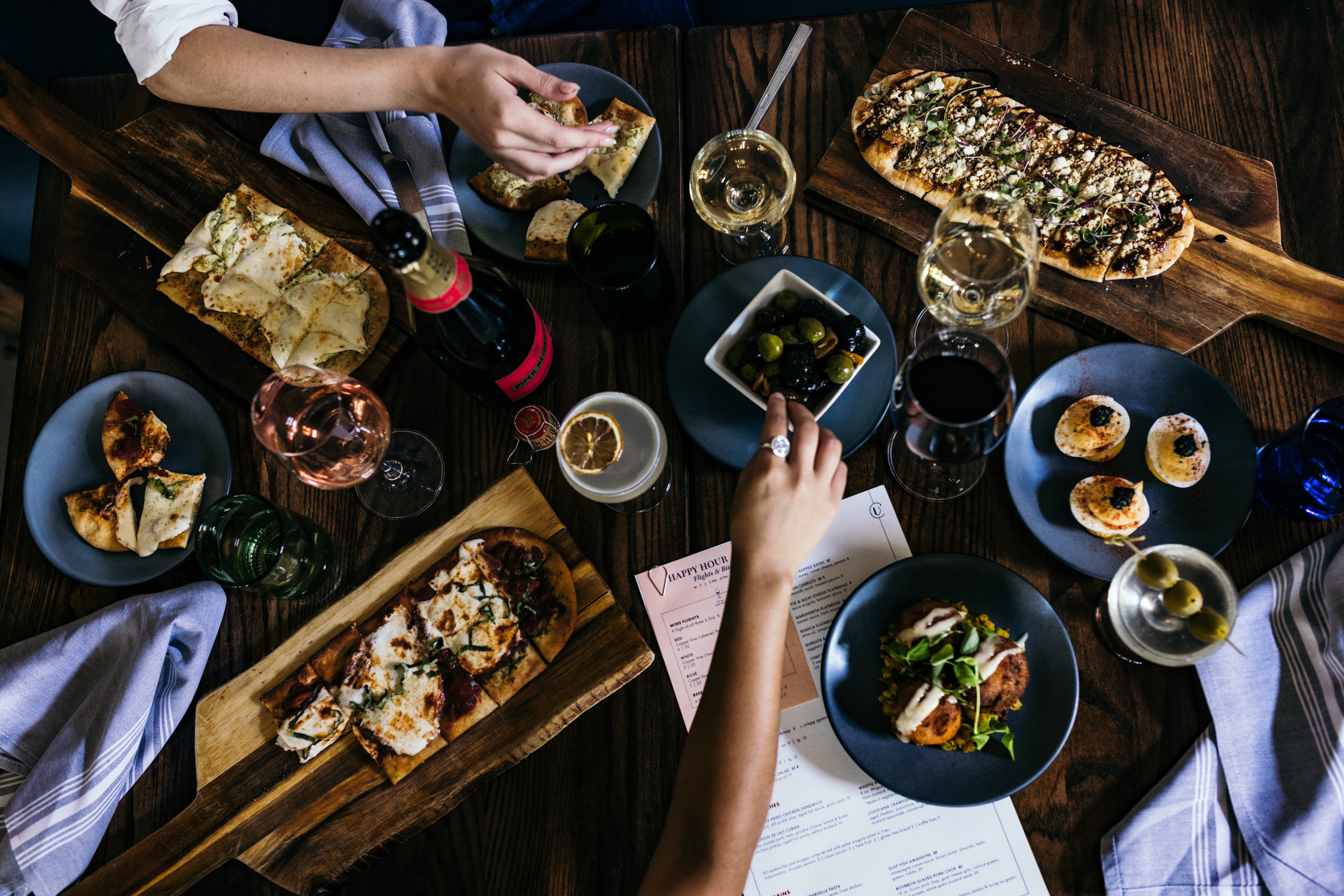 small plates and shareables with group
