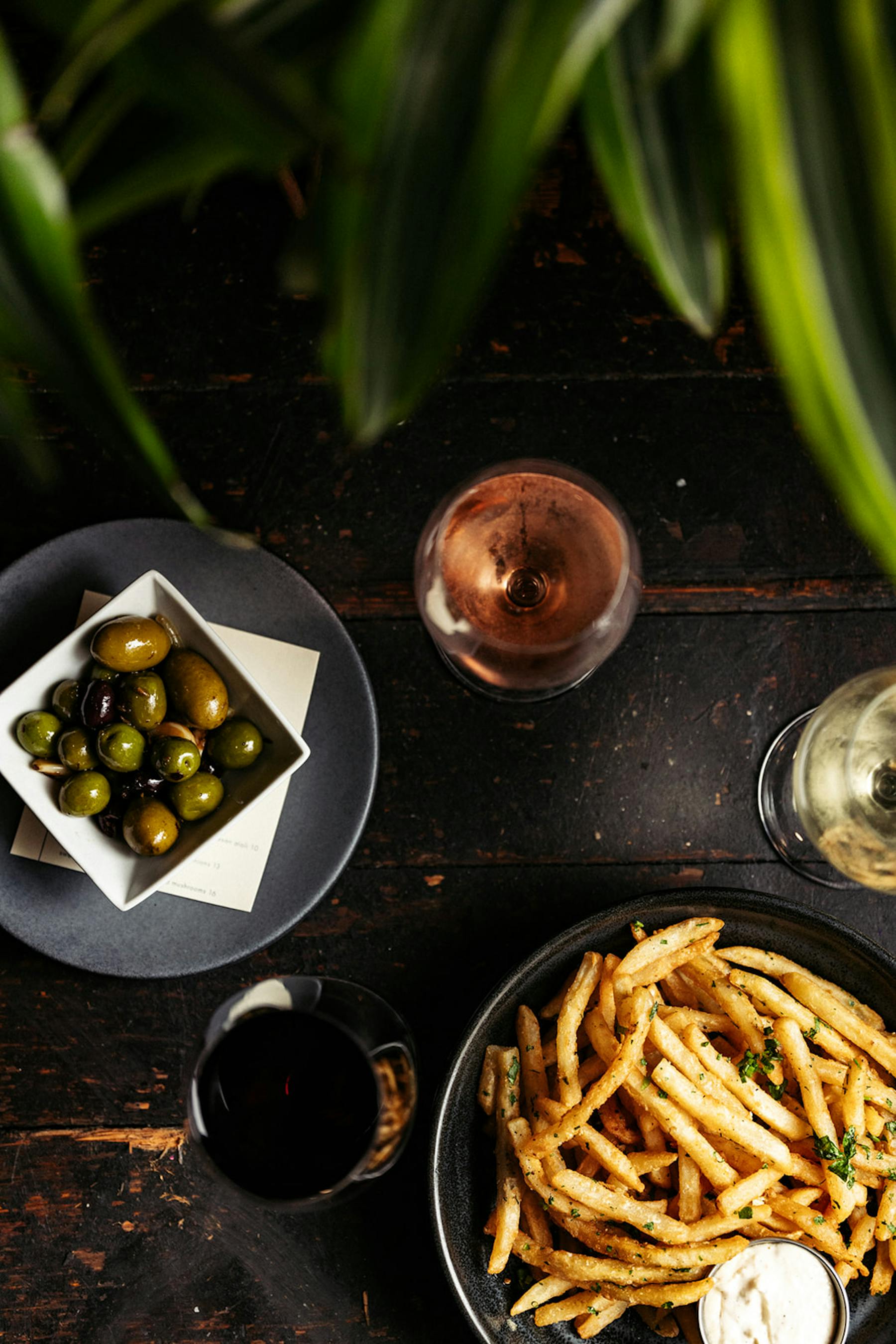 a tray of food on a plate