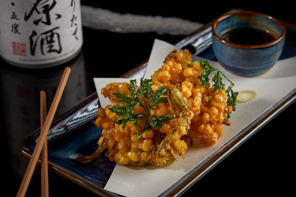 a plate of food on a table