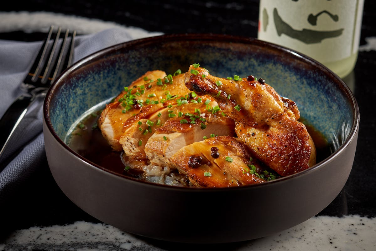 a bowl of food on a plate