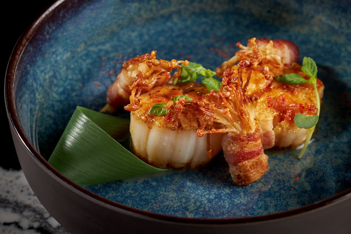 a bowl of food on a plate