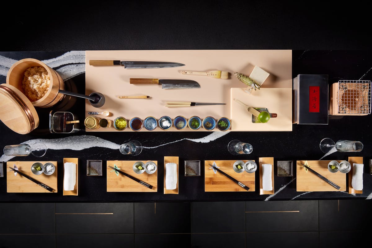 a bunch of items that are on display
