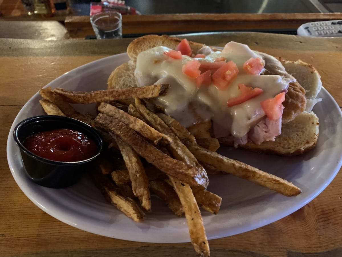 a plate of food on a table