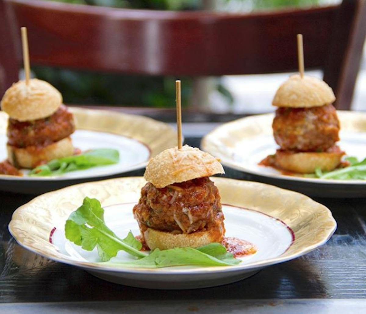 a close up of a plate of food on a table