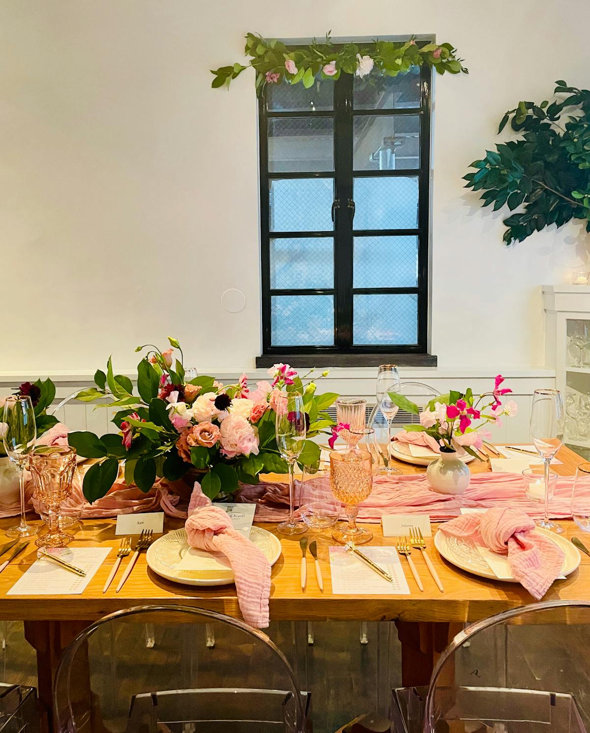 a vase of flowers on a table