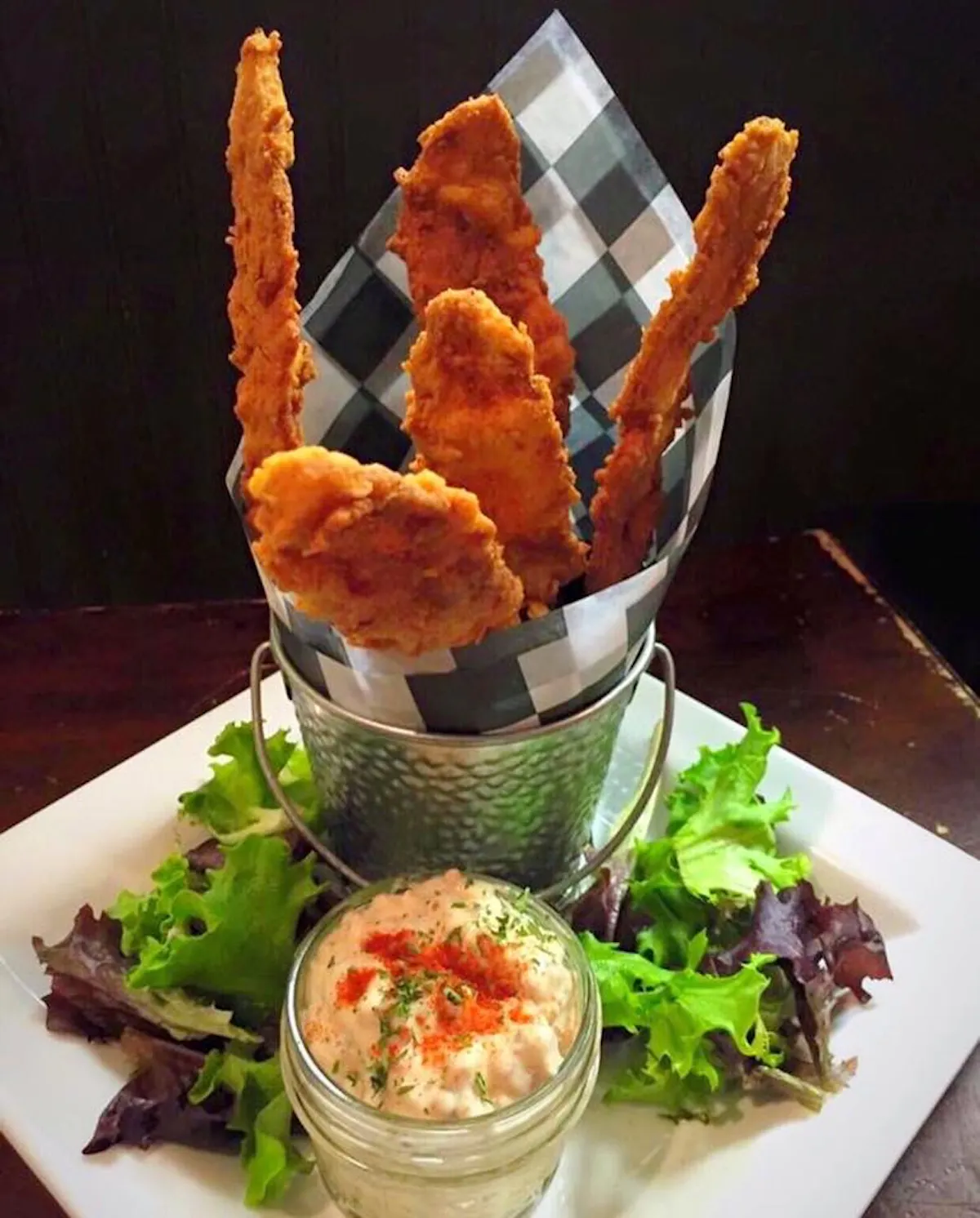 a plate of food on a table