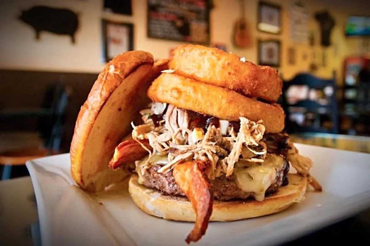 a close up of a sandwich on a plate