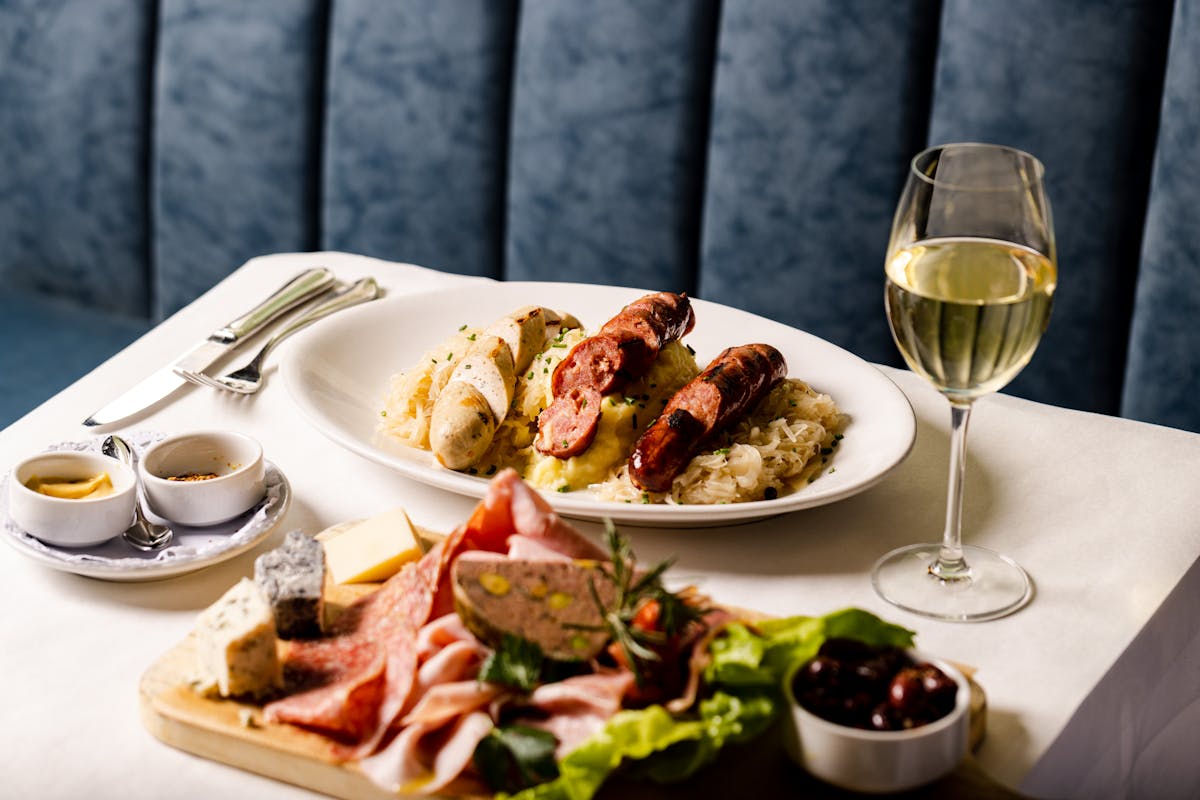 food on plates on a table