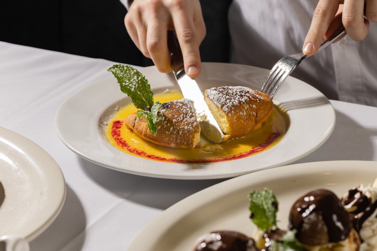 a plate of food on a table