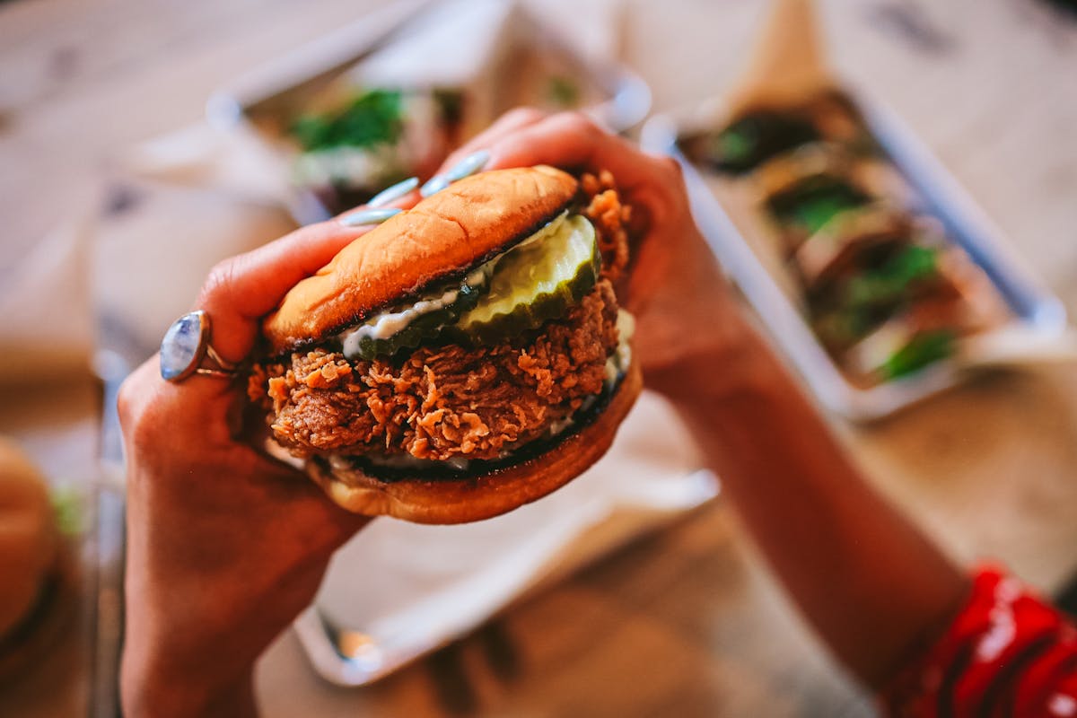 a close up of a sandwich on a plate