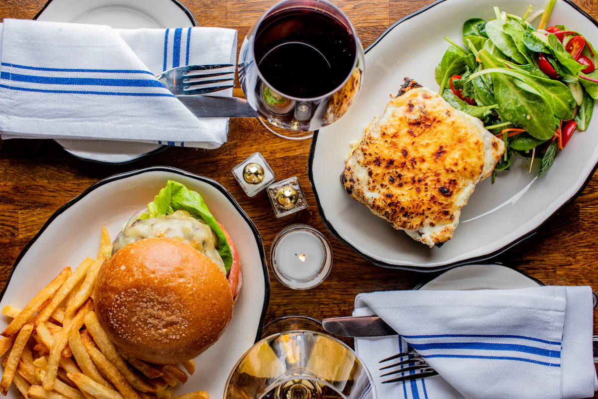 a plate of food on a table
