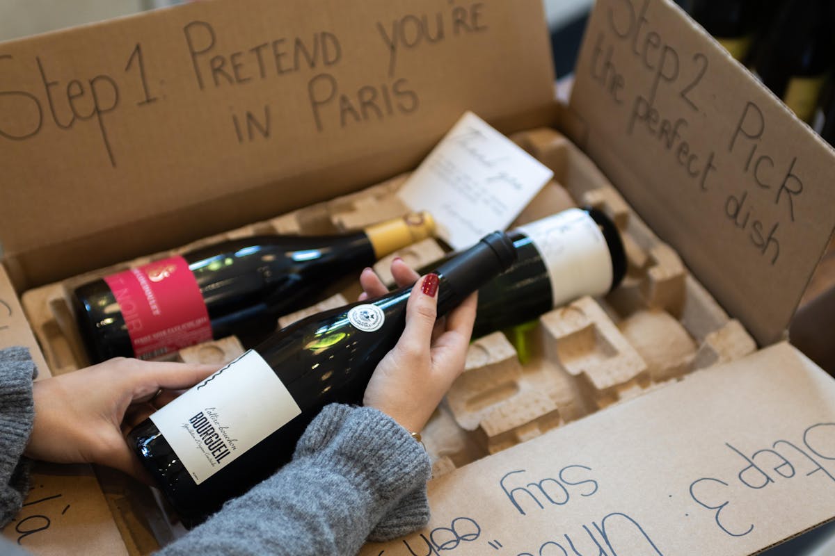 a stack of flyers on a table