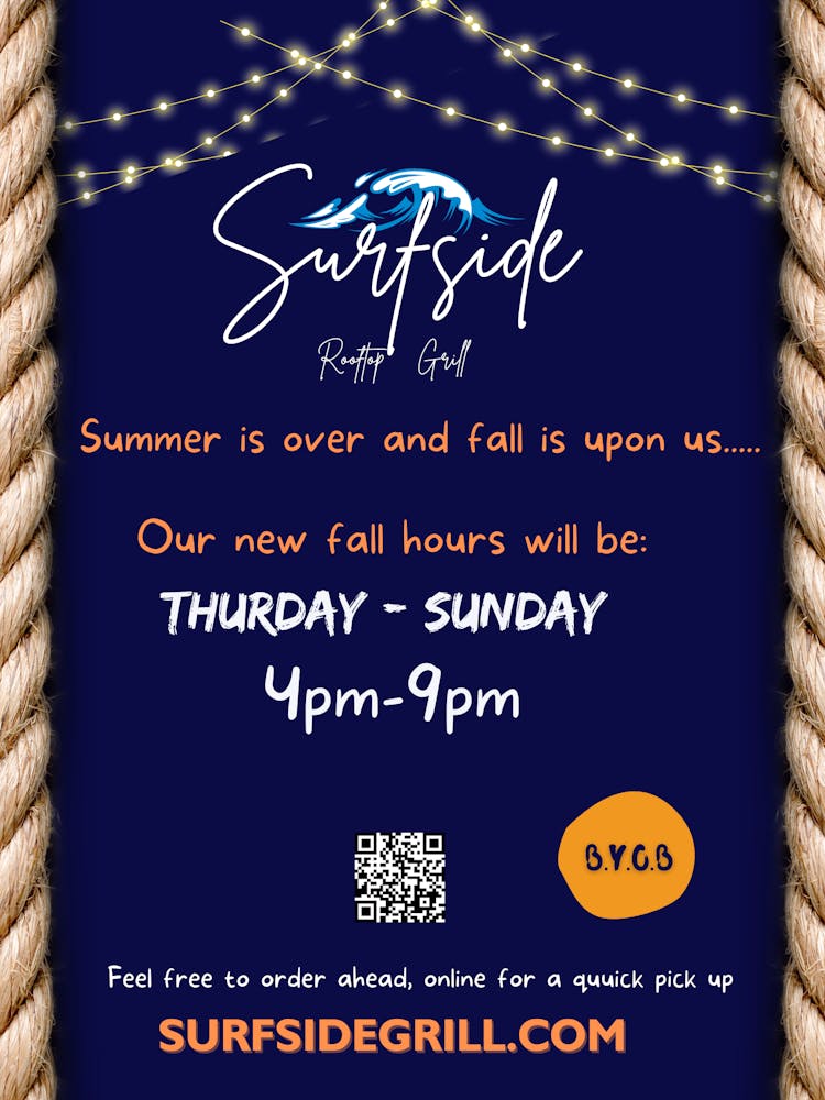 Hours + Location Surfside Rooftop Grille Seafood Restaurant in Stone Harbor, NJ